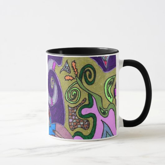 Oorspronkelijk "Gold Elephant" abstract Mok (Rechts)