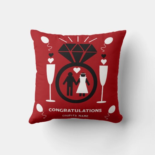 Oorspronkelijk Grappig Verlovings Geschenk ter Con Kussen (Achterkant)