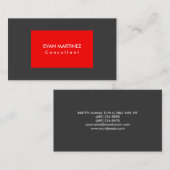 Oorspronkelijk grijs, horizontaal rood visitekaartje (Voorkant / Achterkant)