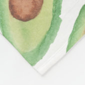 Oorspronkelijk groen bruine waterverf avocado-patr fleece deken (Hoek)