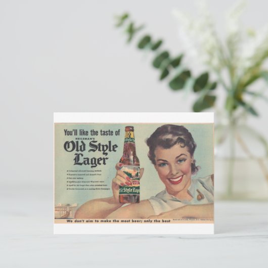 Oorspronkelijk  Heilman's bier, oude stijl lager! Briefkaart (Staand voorkant)