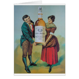 Oorspronkelijk Iers whisky poster, hand in hand