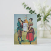Oorspronkelijk  Iers whisky poster, hand in hand Briefkaart (Staand voorkant)