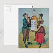 Oorspronkelijk  Iers whisky poster, hand in hand Briefkaart (Voorkant / Achterkant)