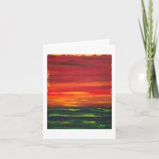 Oorspronkelijk kunstwenskaart kaart (Voorkant)