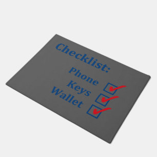 Oorspronkelijk leuk aangepast aan thuischecklist.. deurmat