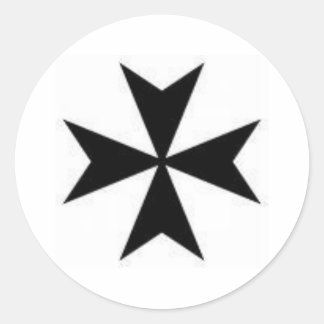 Oorspronkelijk Maltees Kruis Ronde Sticker