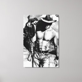 Oorspronkelijk met de hand getekend handvat Sexy C Canvas Afdruk