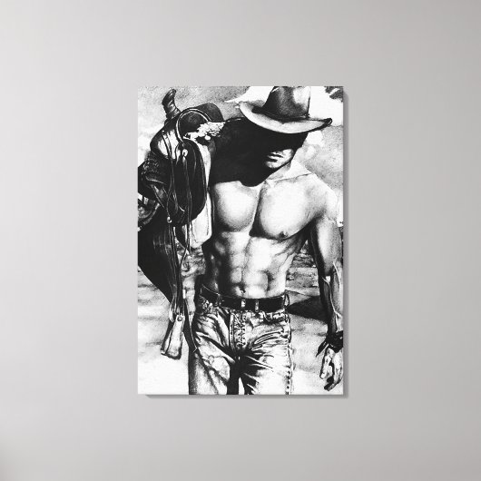 Oorspronkelijk met de hand getekend handvat Sexy C Canvas Afdruk (Voorkant)