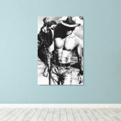 Oorspronkelijk met de hand getekend handvat Sexy C Canvas Afdruk (Insitu (Houten vloer))