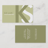 {OORSPRONKELIJK} Moderne Monogram Visitekaartjes (Voorkant / Achterkant)