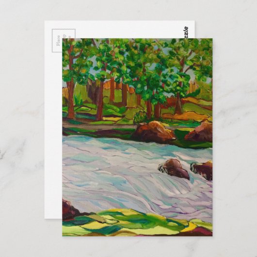 oorspronkelijk olieschilderend landschap briefkaart (Voorkant / Achterkant)