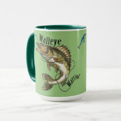 Oorspronkelijk ontwerp Walleye Warrior Mok (Voorkant links)