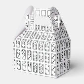 Oorspronkelijk ontwerp zwarte en witte Domino-symb Bedankdoosjes (Voorkant Zijde)