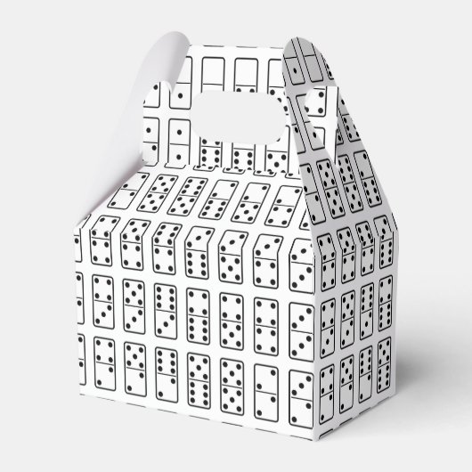 Oorspronkelijk ontwerp zwarte en witte Domino-symb Bedankdoosjes (Voorkant Zijde)