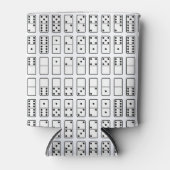 Oorspronkelijk ontwerp zwarte en witte Domino-symb Blikjeskoeler (Voorkant)