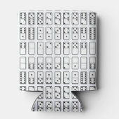 Oorspronkelijk ontwerp zwarte en witte Domino-symb Blikjeskoeler (Achterkant)
