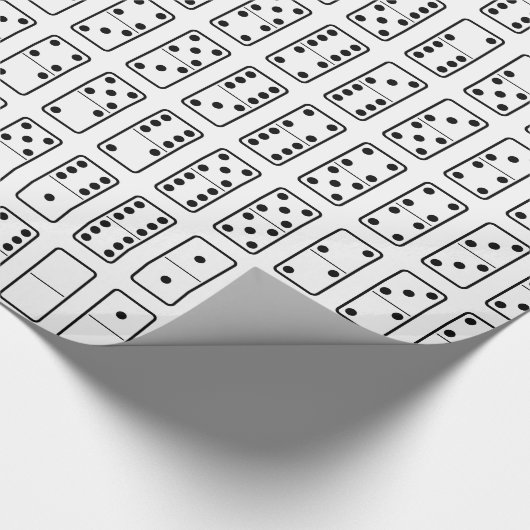 Oorspronkelijk ontwerp zwarte en witte Domino-symb Cadeaupapier (Hoek)