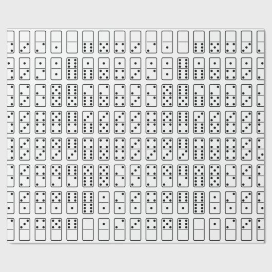 Oorspronkelijk ontwerp zwarte en witte Domino-symb Cadeaupapier (Vlak)