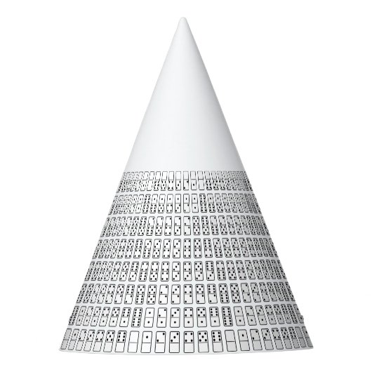 Oorspronkelijk ontwerp zwarte en witte Domino-symb Feesthoedjes (Voorkant)