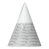 Oorspronkelijk ontwerp zwarte en witte Domino-symb Feesthoedjes (Links)