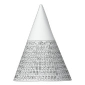 Oorspronkelijk ontwerp zwarte en witte Domino-symb Feesthoedjes (Rechts)