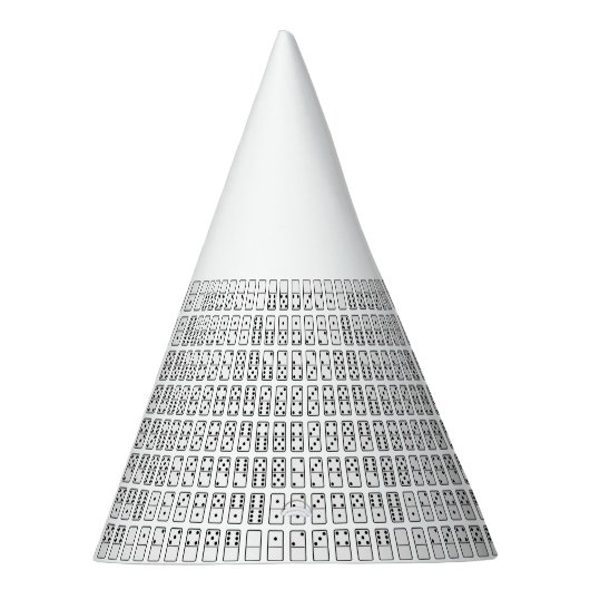 Oorspronkelijk ontwerp zwarte en witte Domino-symb Feesthoedjes (Rechts)