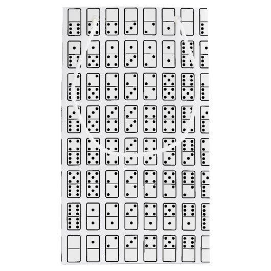 Oorspronkelijk ontwerp zwarte en witte Domino-symb Klein Cadeauzakje (Achterkant)
