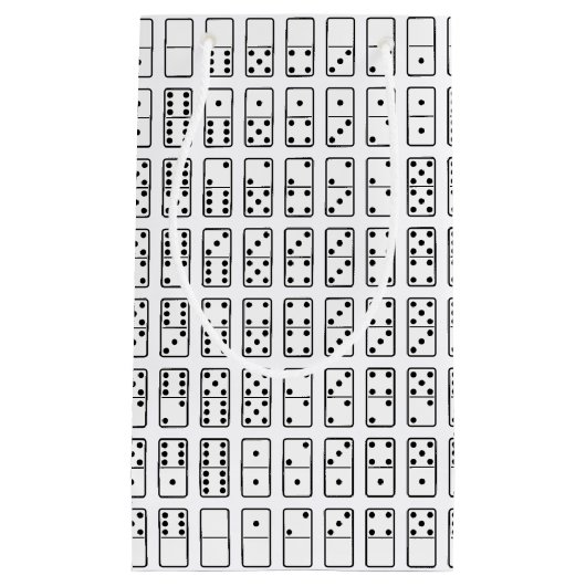 Oorspronkelijk ontwerp zwarte en witte Domino-symb Klein Cadeauzakje (Voorkant)