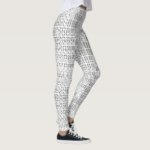 Oorspronkelijk ontwerp zwarte en witte Domino-symb Leggings