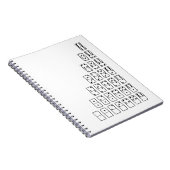 Oorspronkelijk ontwerp zwarte en witte Domino-symb Notitieboek (Rechterzijde)