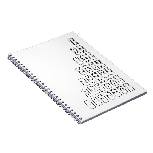 Oorspronkelijk ontwerp zwarte en witte Domino-symb Notitieboek (Rechterzijde)