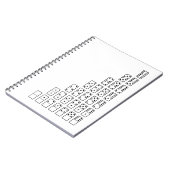 Oorspronkelijk ontwerp zwarte en witte Domino-symb Notitieboek (Linkerzijde)