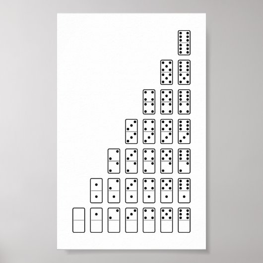 Oorspronkelijk ontwerp zwarte en witte Domino-symb Poster (Voorkant)