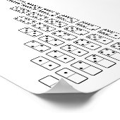 Oorspronkelijk ontwerp zwarte en witte Domino-symb Poster (Hoek)