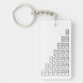 Oorspronkelijk ontwerp zwarte en witte Domino-symb Sleutelhanger (Voorkant)