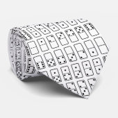 Oorspronkelijk ontwerp zwarte en witte Domino-symb Stropdas (Opgerold)