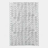 Oorspronkelijk ontwerp zwarte en witte Domino-symb Theedoek (Verticaal)