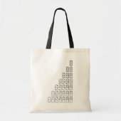 Oorspronkelijk ontwerp zwarte en witte Domino-symb Tote Bag (Voorkant)