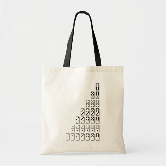 Oorspronkelijk ontwerp zwarte en witte Domino-symb Tote Bag (Voorkant)