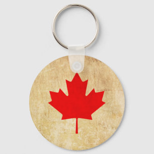 Oorspronkelijk Patriottisch canadese rode bladbla Sleutelhanger