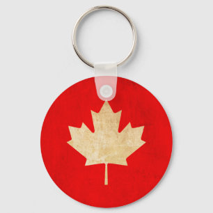 Oorspronkelijk Patriottisch canadese rode bladbla Sleutelhanger