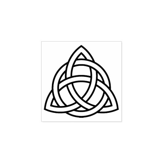 Oorspronkelijk pictogram Celtic Triquetra Knot zwa Rubberstempel (Afrduk)