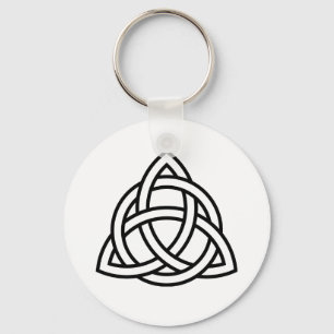 Oorspronkelijk pictogram Celtic Triquetra Knot zwa Sleutelhanger