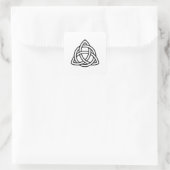 Oorspronkelijk pictogram Celtic Triquetra Knot zwa Vierkante Sticker (Tas)