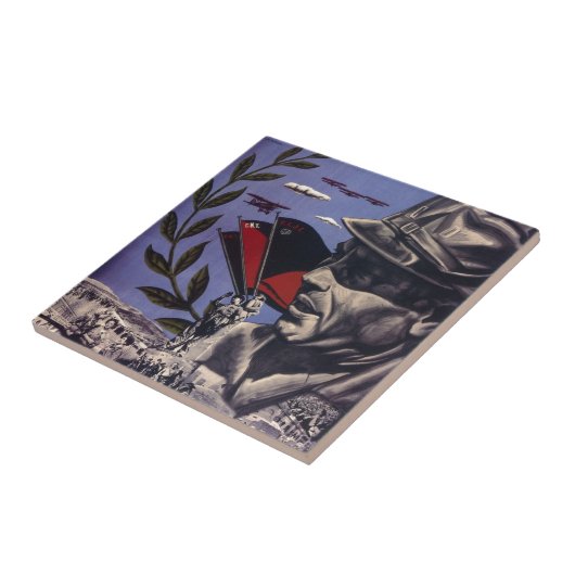 Oorspronkelijk poster 1936 FAI van de Spaanse burg Tegeltje (Zijkant)