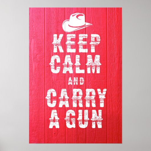 Oorspronkelijk poster: kalm houden en een pistool  poster (Voorkant)