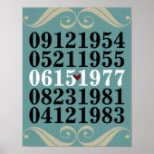 Oorspronkelijk Poster speciale data (Voorkant)