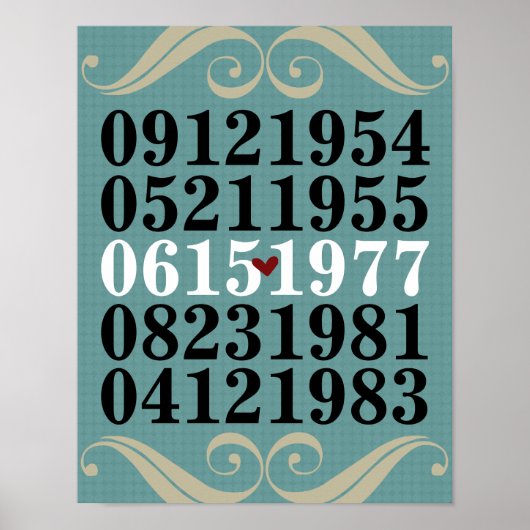 Oorspronkelijk Poster speciale data (Voorkant)