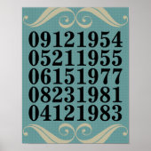 Oorspronkelijk Poster speciale data (Voorkant)